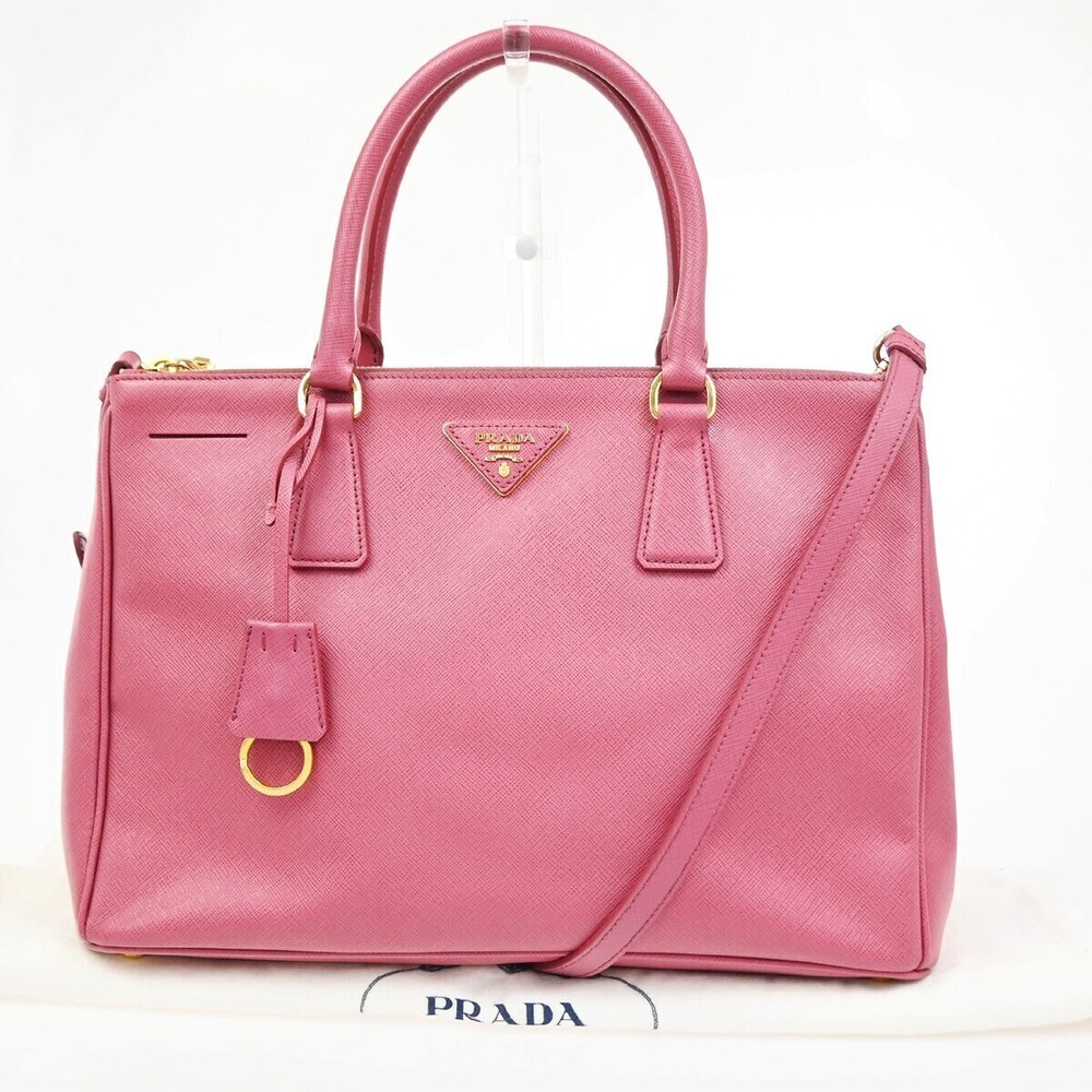 Prada Double Zip Lux Convertible Tote Saffiano Leather XL